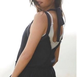 free people movement dancin till dawn black jumpsuit sz XS